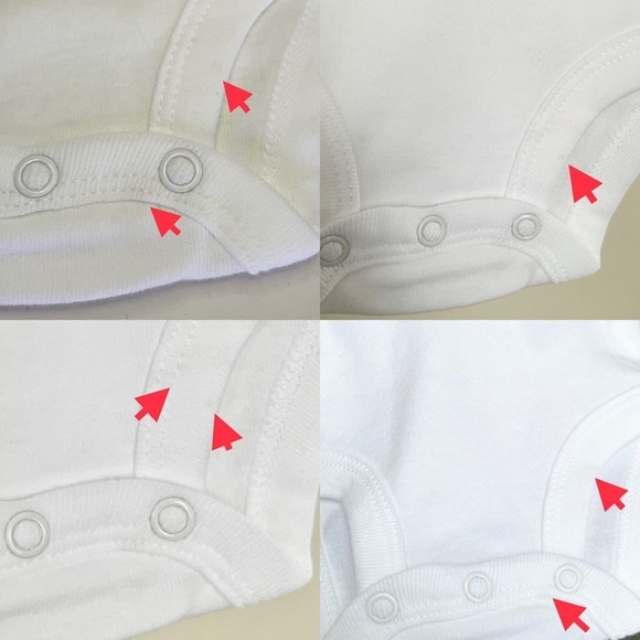 Carter’s Newborn Baby Handmade Hearts Graphic White One-Piece with Snaps - Picture 8 of 13